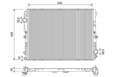Radiador, refrigeración del motor VALEO 701314