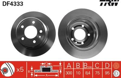 Disco de freno TRW DF4333