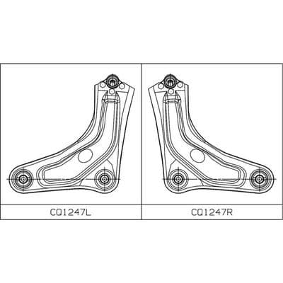 Brazo oscilante, suspensión de ruedas CTR CQ1247L