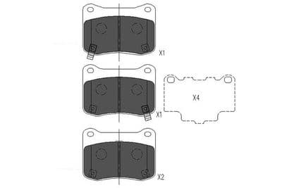 Juego de balatas de freno Kavo Parts KBP-9114