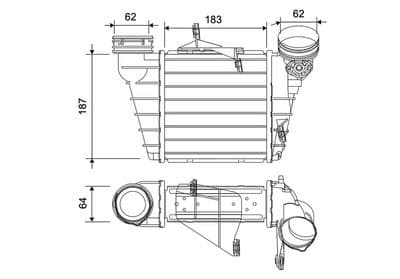 Radiador de aire de admisión VALEO 822954