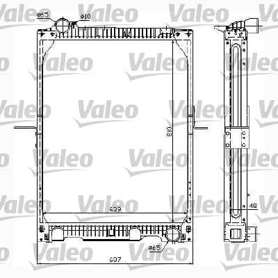 Radiador, refrigeración del motor VALEO 732987