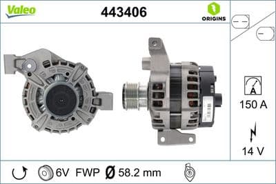Alternador VALEO 443406