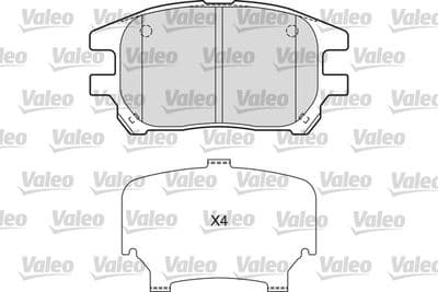 Juego de balatas de freno VALEO 601664