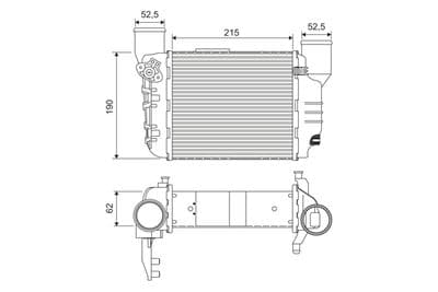 Radiador de aire de admisión VALEO 817867