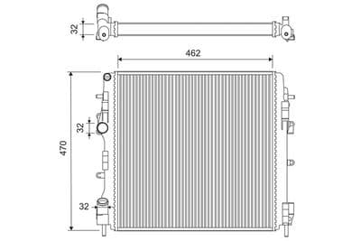 Radiador, refrigeración del motor VALEO 732687