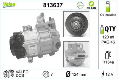 Compresor, aire acondicionado VALEO 813637