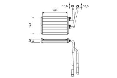 Radiador de calefacción, calefacción interior VALEO 811523