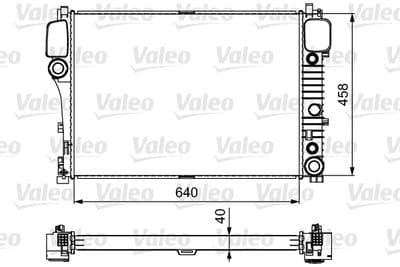 Radiador, refrigeración del motor VALEO 735299