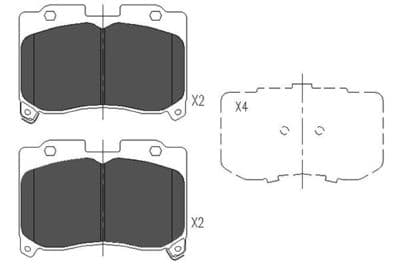 Juego de balatas de freno Kavo Parts KBP-9045