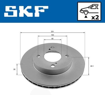 Disco de freno SKF VKBD 81360 V2