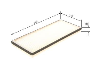 Filtro, aire del interior BOSCH 1 987 432 043