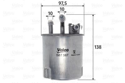 Filtro combustible VALEO 587567