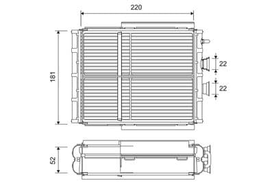Radiador de calefacción, calefacción interior VALEO 811656