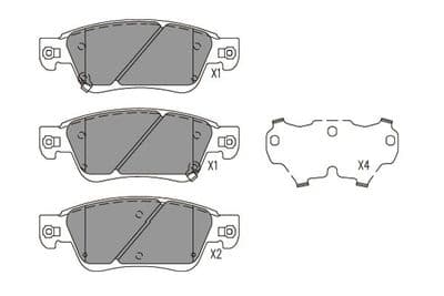 Juego de balatas de freno Kavo Parts KBP-6617