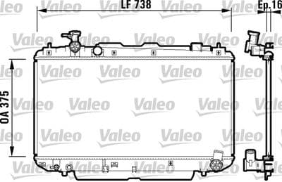 Radiador, refrigeración del motor VALEO 734182