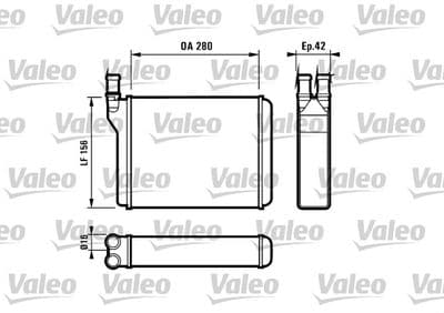 Radiador de calefacción, calefacción interior VALEO 812027