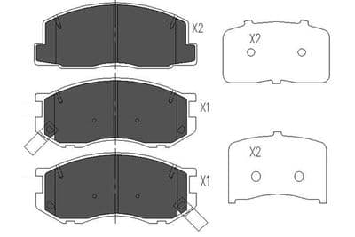 Juego de balatas de freno Kavo Parts KBP-9033