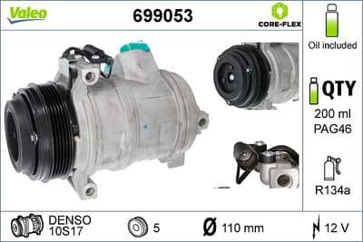 Compresor, aire acondicionado VALEO 699053