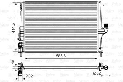Radiador, refrigeración del motor VALEO 735635