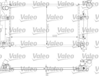 Radiador, refrigeración del motor VALEO 734851