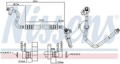 Tubería de alta presión, aire acondicionado NISSENS 84100