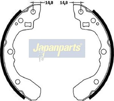 Juego de zapatas de frenos JAPANPARTS GF-398AF