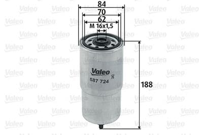 Filtro combustible VALEO 587724