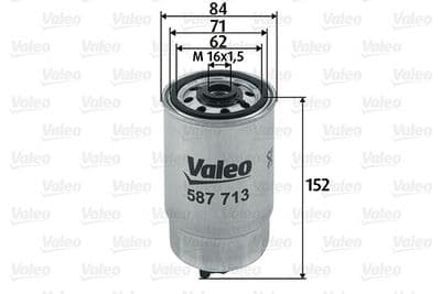 Filtro combustible VALEO 587713