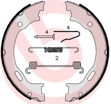 Juego de zapatas de frenos, freno de mano BREMBO S 50 515