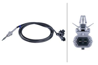 Sensor, de temperatura de gas de escape HELLA 6PT 358 284-091