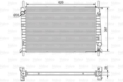 Radiador, refrigeración del motor VALEO 701527