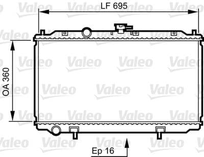 Radiador, refrigeración del motor VALEO 734736