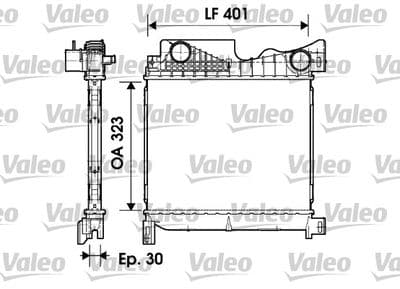 Radiador de aire de admisión VALEO 817736