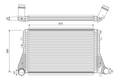 Radiador de aire de admisión VALEO 818372