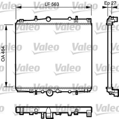 Radiador, refrigeración del motor VALEO 732945