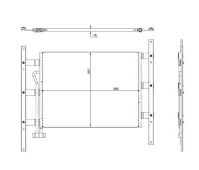 Condensador, aire acondicionado MAHLE AC 520 000S