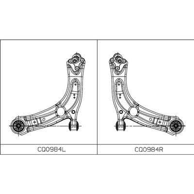 Brazo oscilante, suspensión de ruedas CTR CQ0984R