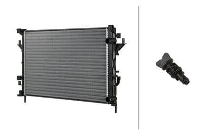 Radiador, refrigeración del motor HELLA 8MK 366 312-041