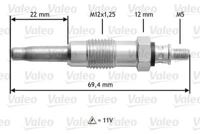 Bujía de precalentamiento VALEO 345116
