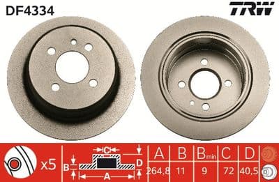 Disco de freno TRW DF4334