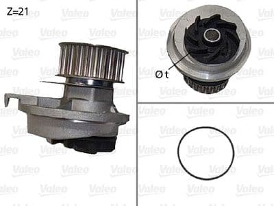 Bomba de agua, refrigeración del motor VALEO 506087