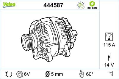 Alternador VALEO 444587