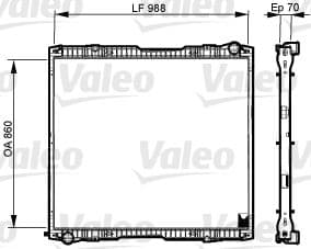 Radiador, refrigeración del motor VALEO 733540