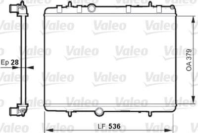 Radiador, refrigeración del motor VALEO 735608
