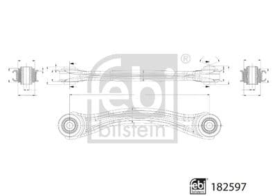 Brazo oscilante, suspensión de ruedas FEBI BILSTEIN 182597