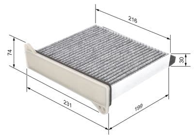 Filtro, aire del interior BOSCH 1 987 432 426