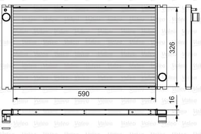 Radiador, refrigeración del motor VALEO 735481