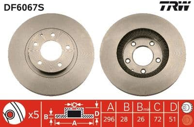 Disco de freno TRW DF6067S