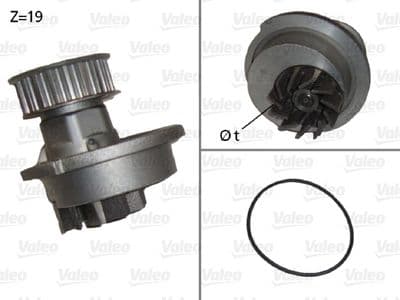 Bomba de agua, refrigeración del motor VALEO 506647